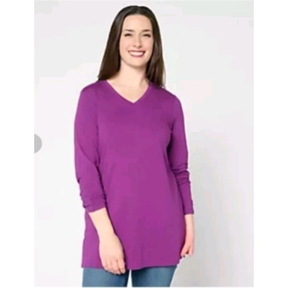 Isaac Mizrahi Purple Women's Tunic Top